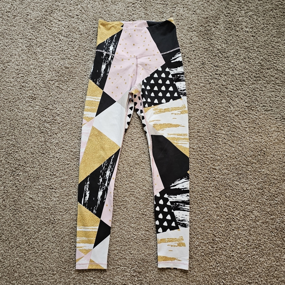 Feed Me Fight Me Abstract Leggings Size Small
